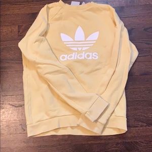 yellow addias sweatshirt